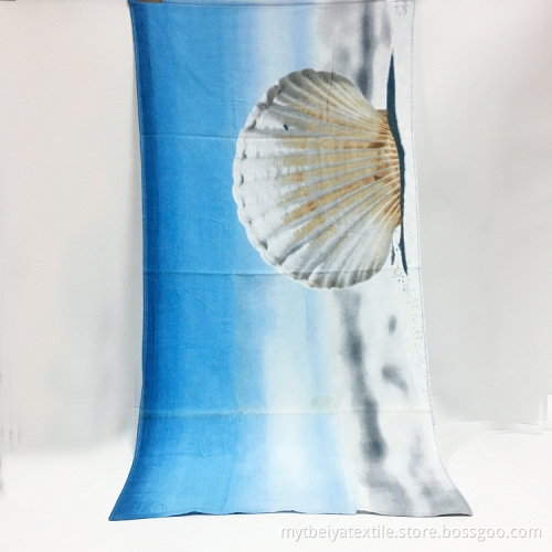 Custom Silk Printed 100% Cotton Beach Towel